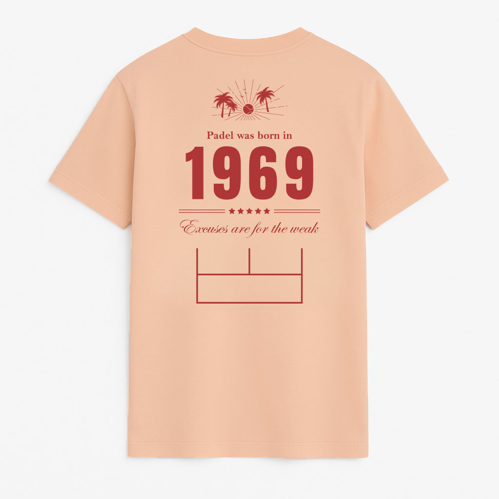PADEL WAS BORN TEE - PEACH