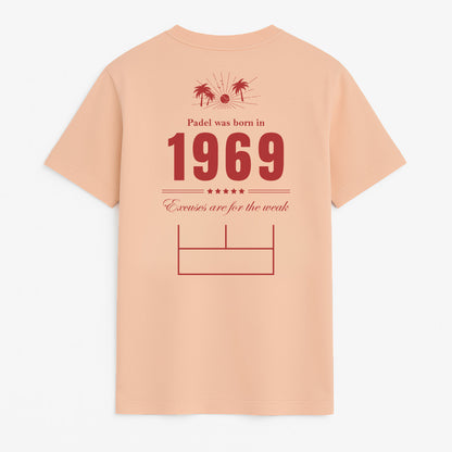 PADEL WAS BORN TEE - PEACH